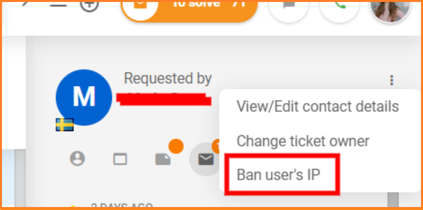 LiveAgent verbodfunctie