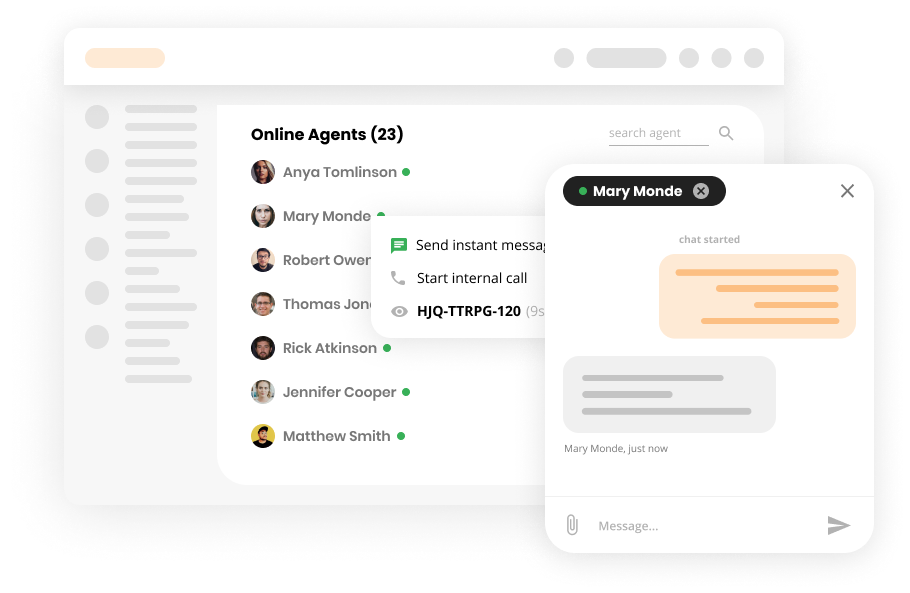 Interne chat in Klantenservicesoftware - LiveAgent