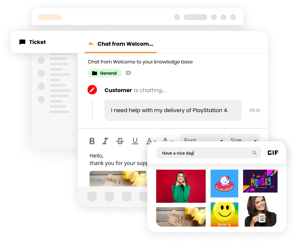 Gifs in ticket