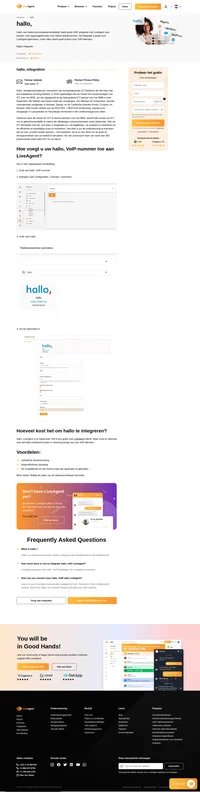 Hallo, helpt ondernemers met zakelijk internet, telefonie en clouddiensten. Lees meer over de integratie van hallo in LiveAgent.