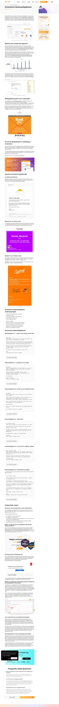 Bekijk ecommerce emailsjablonen voor bedankjes die u zullen helpen vertrouwen op te bouwen bij zowel nieuwe als bestaande klanten. Kopieer en plak gratis!