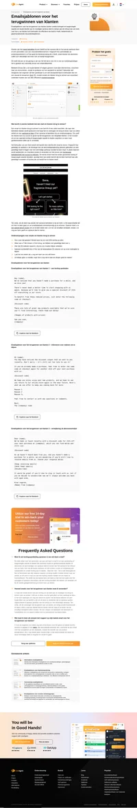 Win uw onbetrokken klanten terug met onze kant-en-klare en volledig aanpasbare emailsjablonen. Sla de sjablonen op als standaardberichten of als campagnes.