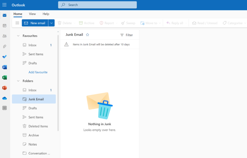Microsoft365 - ongewenste email map