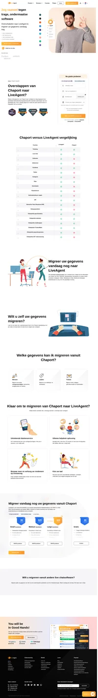 LiveAgent is een helpdeskoplossing die meerdere kanalen in één interface met elkaar verbindt. Migreer van Chaport naar LiveAgent en profiteer van zakelijke voordelen.