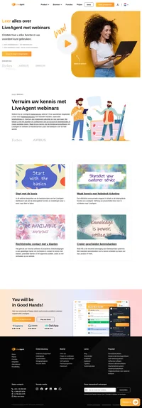 LiveAgent klantenservice webinar richt zich op helpdesk oplossingen met meerdere kanalen. Livechat, ticketsoftware, geïntegreerd callcenter, en nog veel meer is inbegrepen. De gratis proefversie van LiveAgent is tijdelijk beschikbaar.