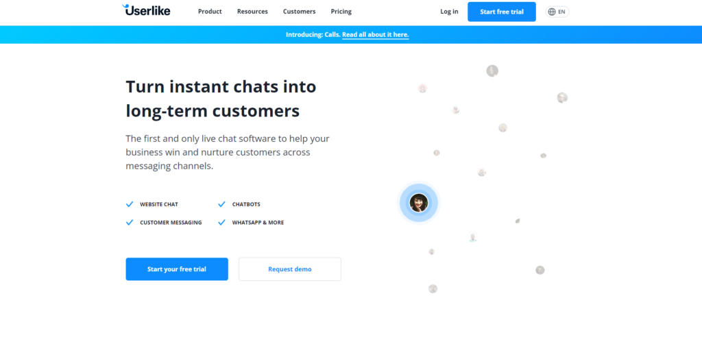 Userlike startpagina