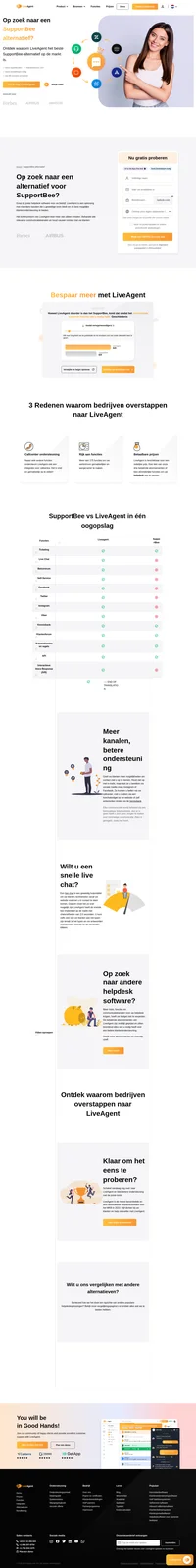 LiveAgent's ticketsysteem omvat verschillende kanalen, waaronder snelle live chat (weergave van 2,5 seconden) en integratie met het callcenter.