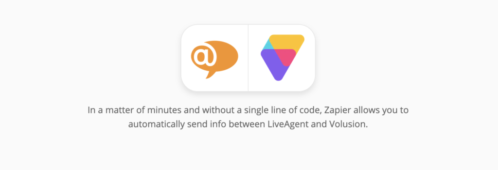 LiveAgent en Volusion-integratie op Zapier