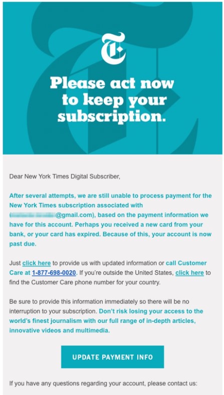 nyt aanmaningsemail voorbeeld 