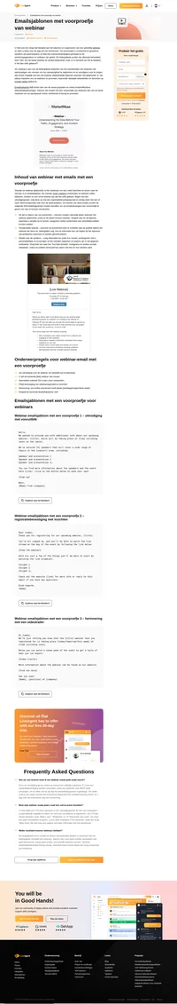 Maak gebruik van onze boeiende emailsjablonen met een voorproefje van een webinar die de opkomst en registraties van uw webinar maximaliseren.