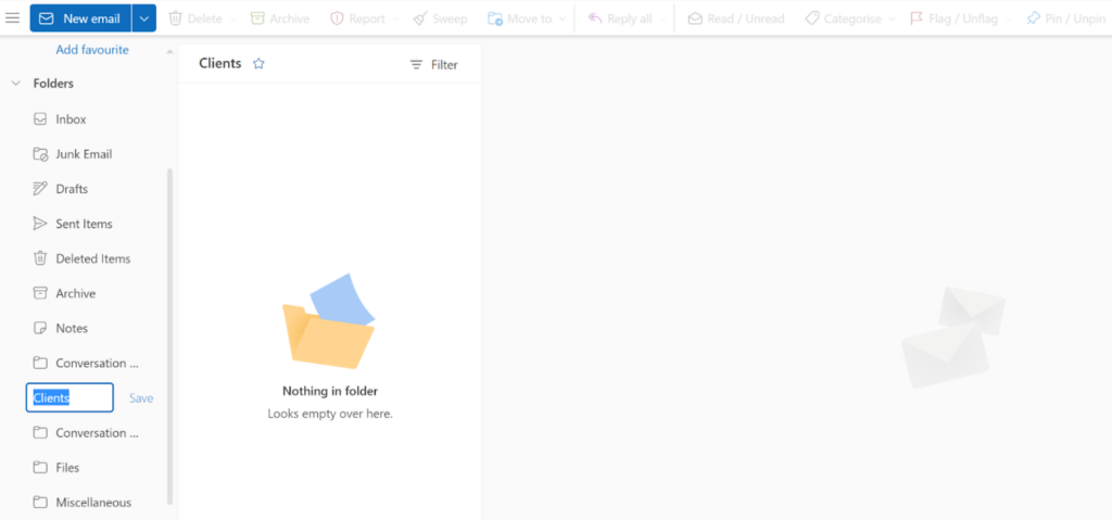 Microsoft365 - Maak uw eigen mappen en categoriseer uw emails.