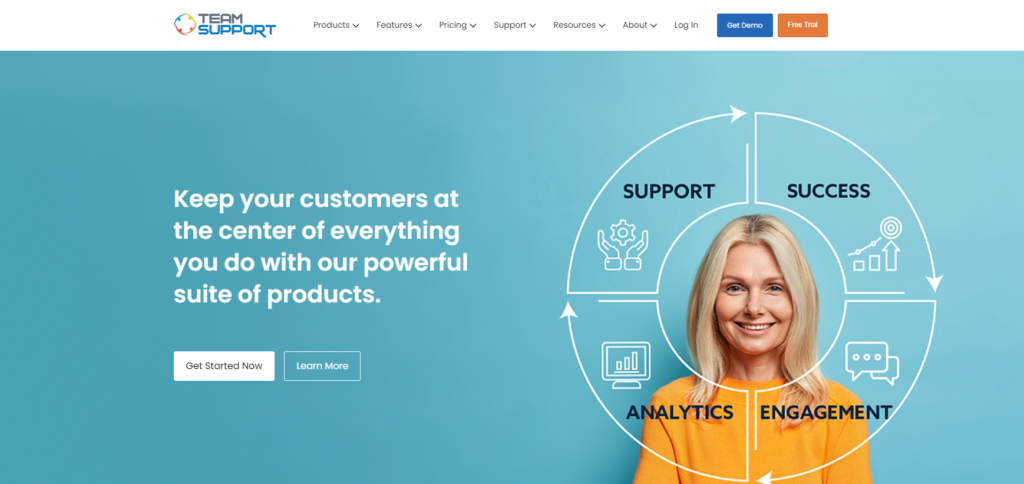 TeamSupport startpagina