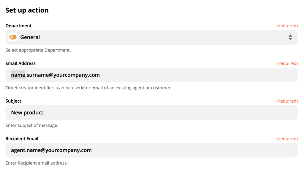 LiveAgent actie installatie op Zapier