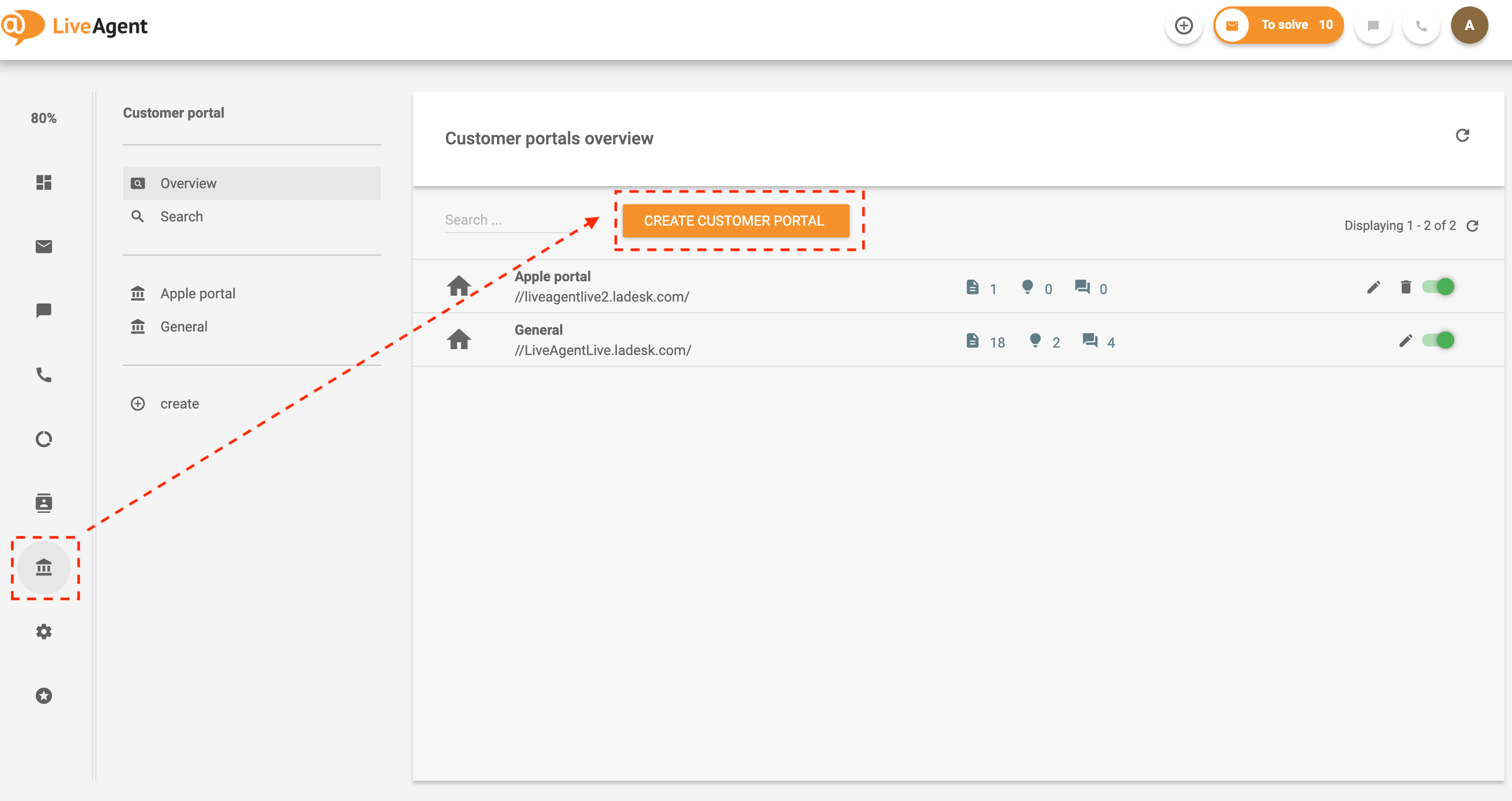 Navigeer naar de kennisbank