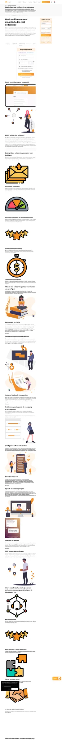 Breid uw ondersteuningsmogelijkheden uit met de helpdesk en selfservice software van LiveAgent. Stel uw klanten in staat om problemen zelf op te lossen - 24/7.