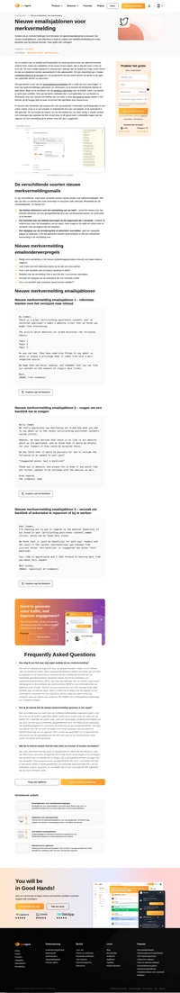 Gebruik onze emailsjablonen om externe artikels waarin uw merk wordt genoemd te delen met uw trouwe abonnees. Pronk met geweldige inhoud en genereer meer bezoekers.