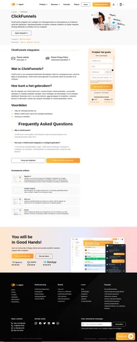 Met ClickFunnels-integratie kunt u uw verkoop-/marketingautomatisering eenvoudig beheren vanuit LiveAgent. Integreer het gewoon via Zapier en profiteer van voordelen.