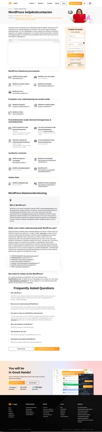 Contact opnemen met de WordPress-klantenservice via email, live chatondersteuning, telefoonnummer, sociale media-ondersteuning en selfservice-ondersteuning.