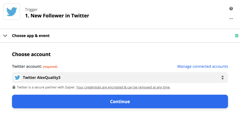 Twitter-triggerinstelling in het integratieproces