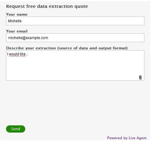 LiveAgent contactformulier