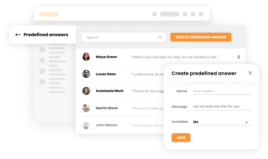 Vooraf gedefinieerde antwoorden in klanttevredenheidssoftware - LiveAgent
