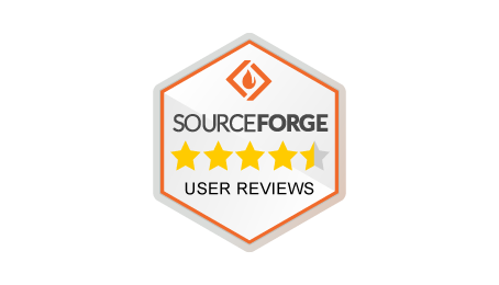 liveagent sourceforge badge voor gebruikersrecensies