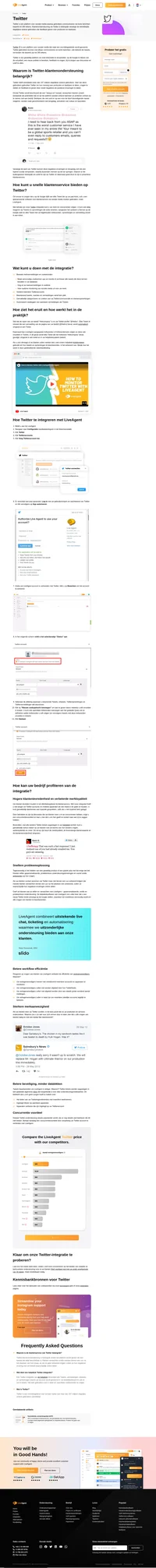 Verbind Twitter met de LiveAgent-helpdesk en volg merkvermeldingen en tweets op. Reageer in realtime vanuit uw dashboard.