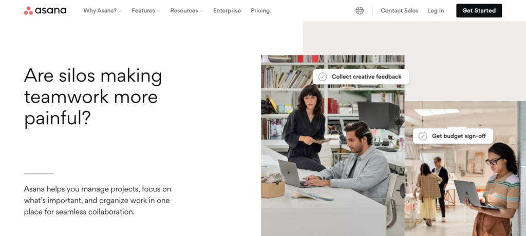  De gebruiksvriendelijke interface voor het bijhouden van taken en projecten van Asana, een Jira-concurrent