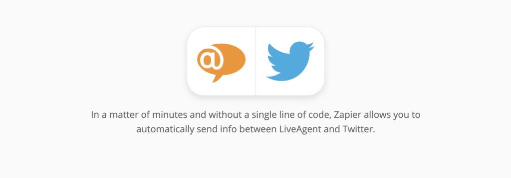 LiveAgent- en Twitter-integratiepagina op Zapier