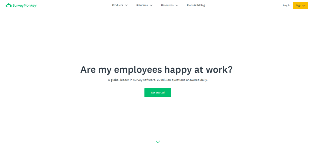 Surveymonkey startpagina