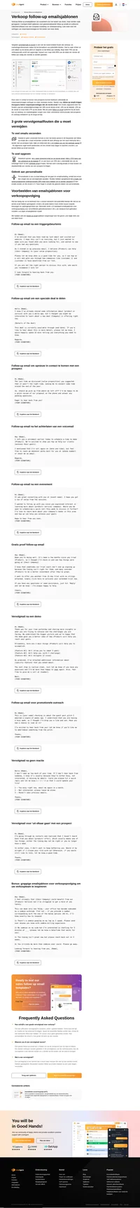 Profiteer van onze verkoop follow-up emailsjablonen voor elke gelegenheid. Sla ze op als standaardantwoorden of automatiseer ze met LiveAgent!