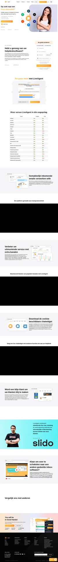LiveAgent is een Hiver-alternatief dat meerdere emailinboxen en meerdere communicatiekanalen aankan. Meer informatie over LiveAgent.