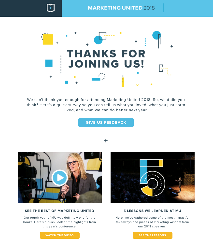 marketing unit event follow-up email voorbeeld 