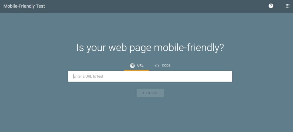 Google mobile friendly test