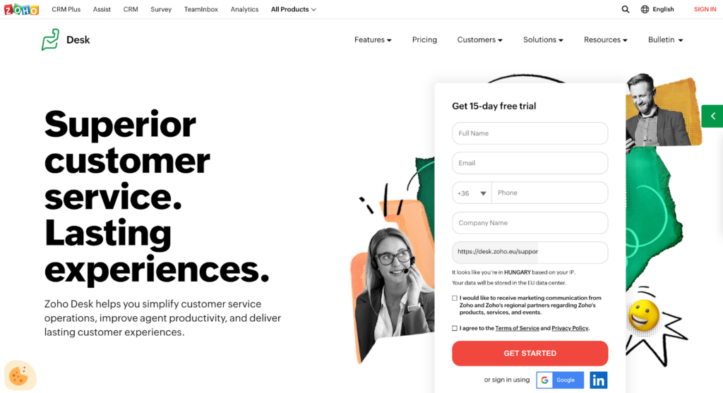 Zoho Desk-softwarestartpagina, een haalbaar alternatief voor HubSpot