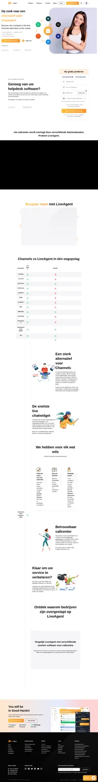 Maak uzelf niet gek bij het zoeken naar een alternatief voor Channels. Ontdek LiveAgent en zijn ondersteuning met meerdere kanalen, tools en functies.