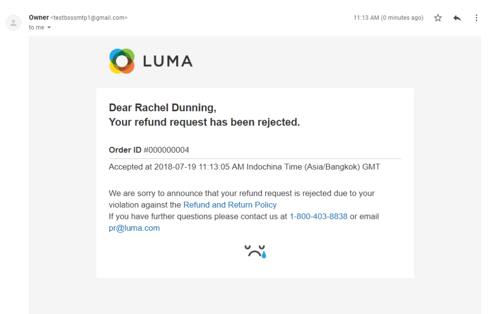 terugbetalingsverzoek afwijzen 