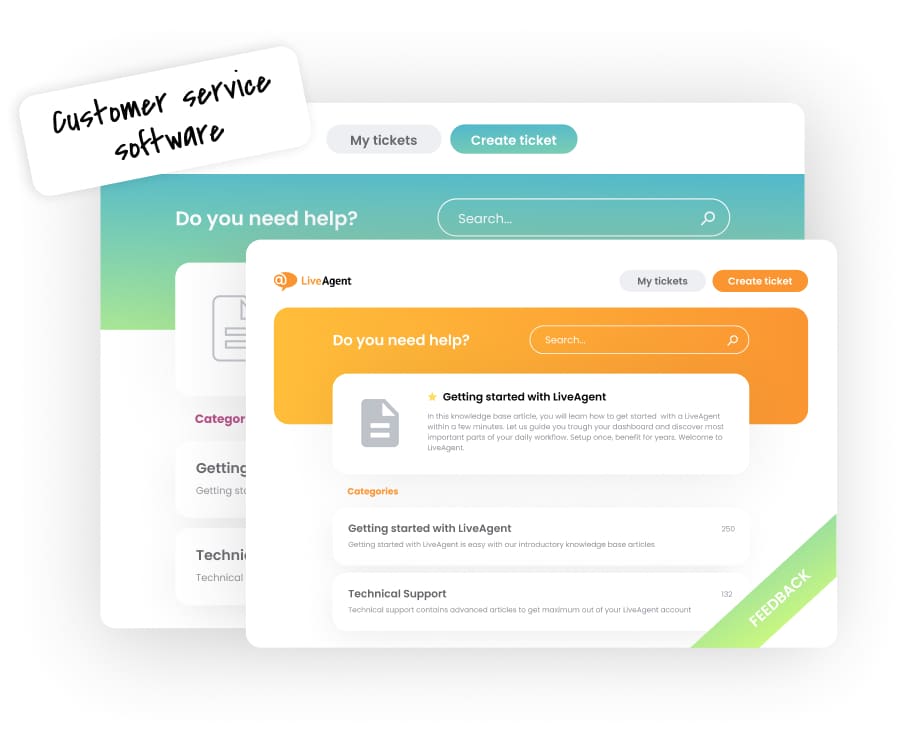 Picture depicts LiveAgent's Help Website