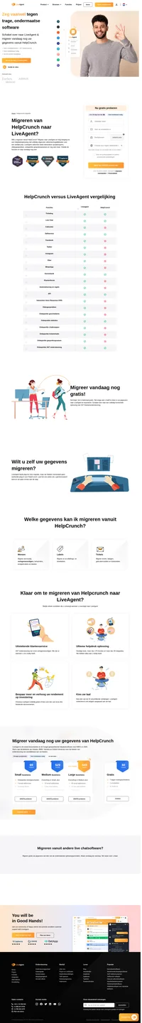 Op zoek naar een oplossing om uw gegevens van HelpCrunch naar een andere software te migreren? Bekijk LiveAgent en ontdek de voordelen. Begin vandaag nog met uw gratis proefperiode.