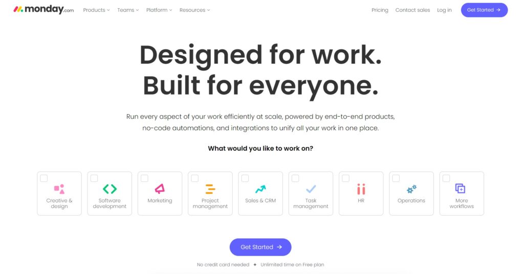 Monday.com visueel aantrekkelijke projectbeheerinterface