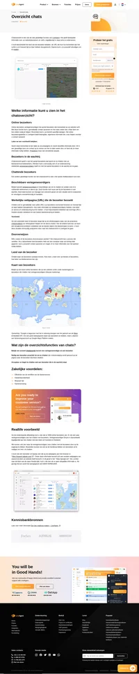 Krijg een perfect chatoverzicht en zie alle bezoekers die op uw website surfen op een kaart. Maak uw klantenservice beter met LiveAgent. Lees er nu over.