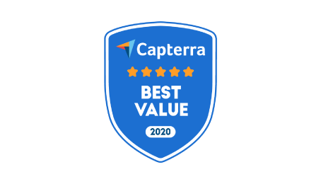 capterra helpdesksoftware badge met de beste prijs