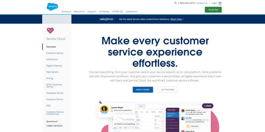 Salesforce startpagina