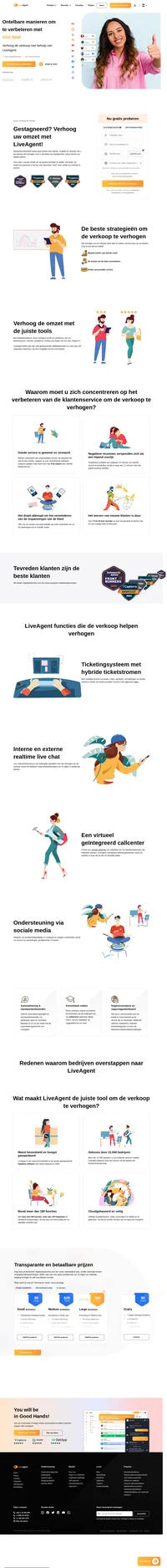 LiveAgent combineert uitstekende live chat, ticketing en automatisering om uitzonderlijke ondersteuning te bieden. Verhoog vandaag nog uw omzet met LiveAgent.
